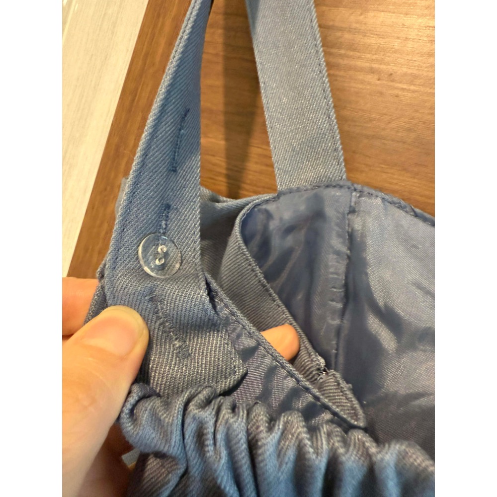 日牌 剪標 and couture 貴牌 蝴蝶結 不對稱 設計 長洋裝 背心洋裝 洋裝 秋冬 後綁帶-細節圖8