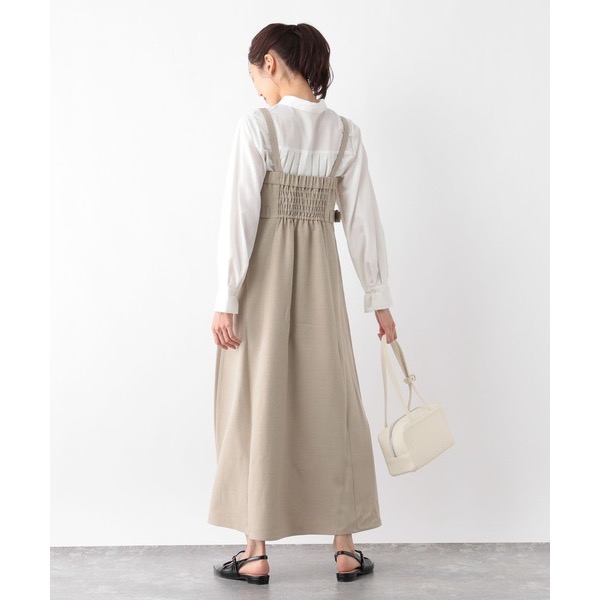 日牌 專櫃 GLOBAL WORK 洋裝 長洋裝 吊帶 長裙-細節圖3