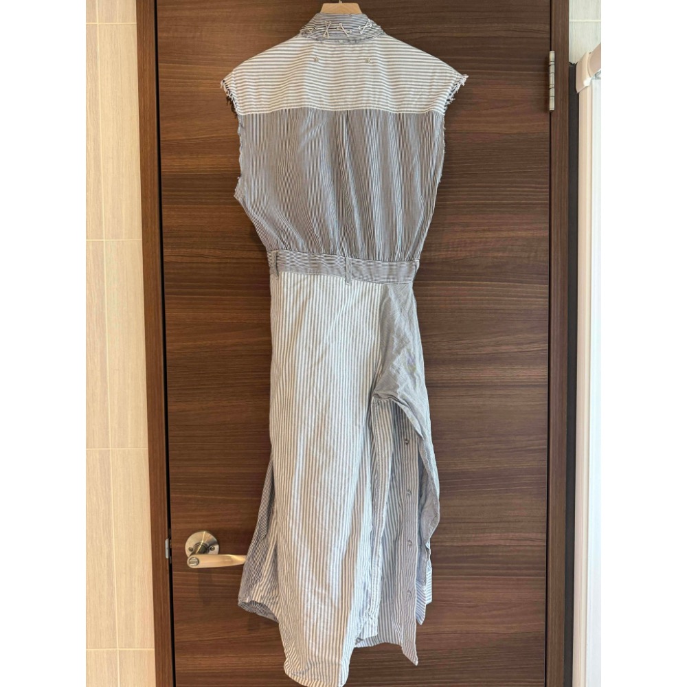 專櫃 貴牌 義大利品牌 DIESEL 拼接 無袖 襯衫裙-細節圖5