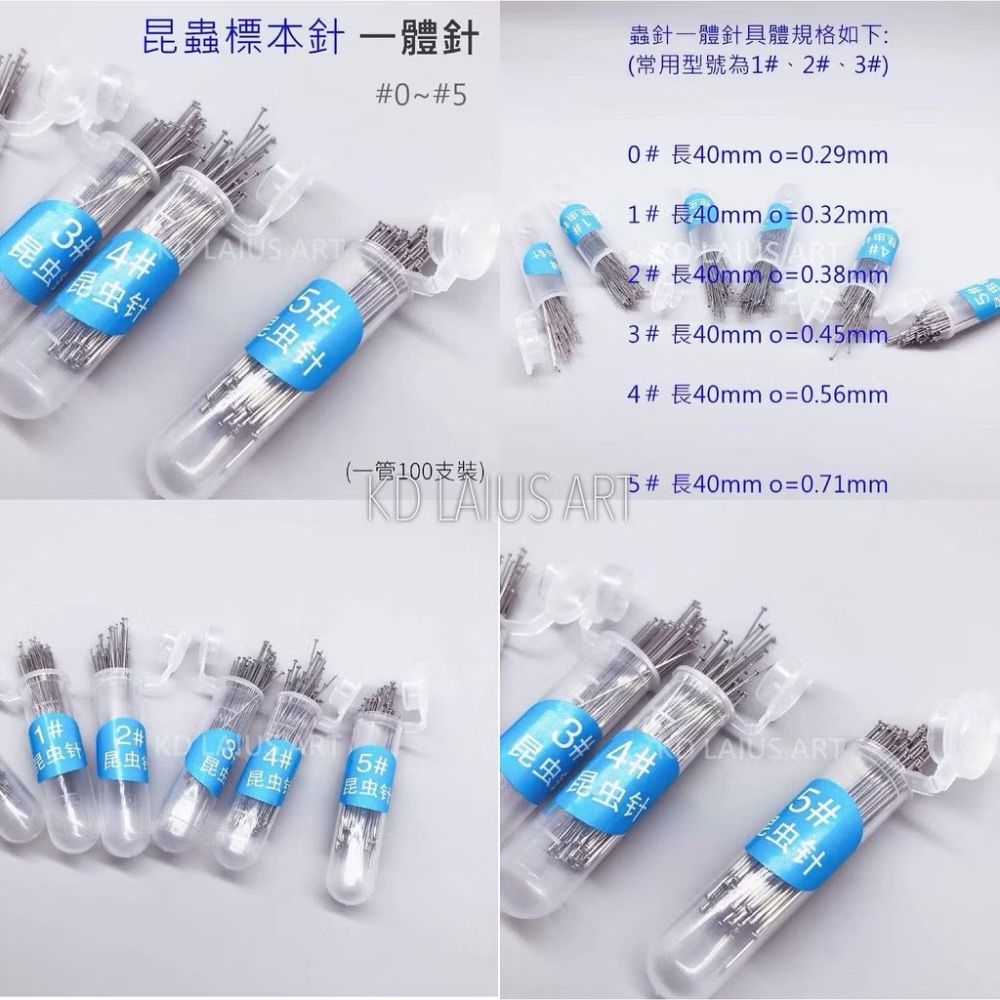 昆蟲針 標本針 一體針 微針 德國 進口 不銹鋼 硬度高 針尖 鋒利 彈性好 膠頭 蟲針-細節圖3