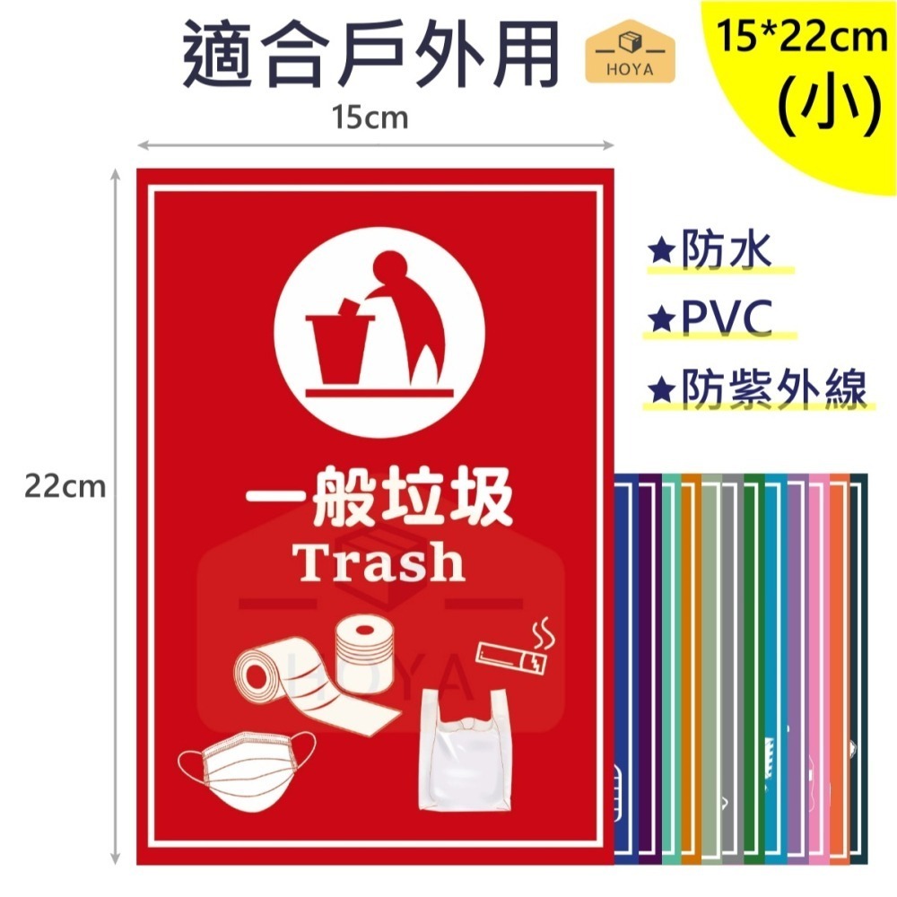 【台灣製造獨家設計款】垃圾分類貼紙 回收分類標示 資源回收貼紙 垃圾桶貼紙 紙類 一般垃圾 廚餘 紙容器 廢電池-細節圖2