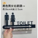 廁所指示牌 洗手間 不打洞不鑽牆 自帶背膠 TOILET 化妝室指示牌 男廁女廁 標示貼門貼指示牌標示牌 TOLIET-規格圖8