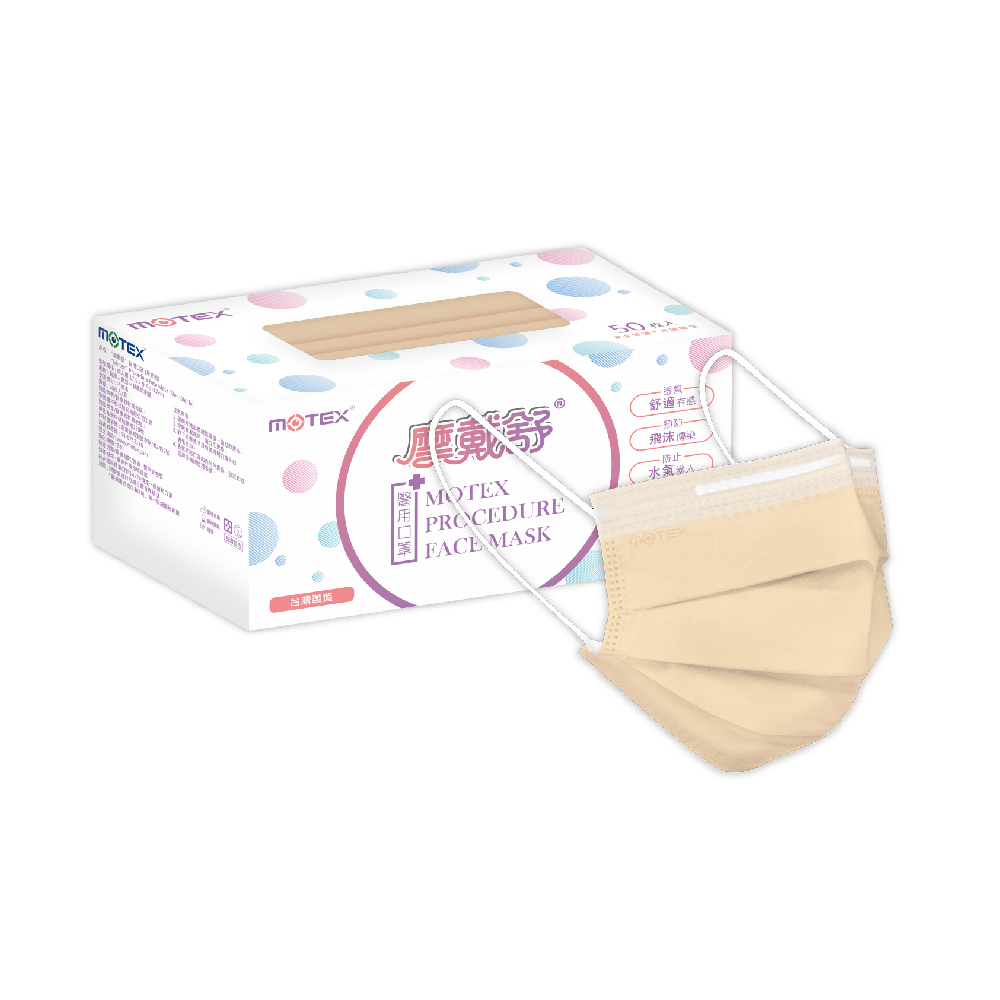 【台熹醫材】MOTEX 摩戴舒醫用口罩 成人平面 (50片/盒) 台灣製造-規格圖2