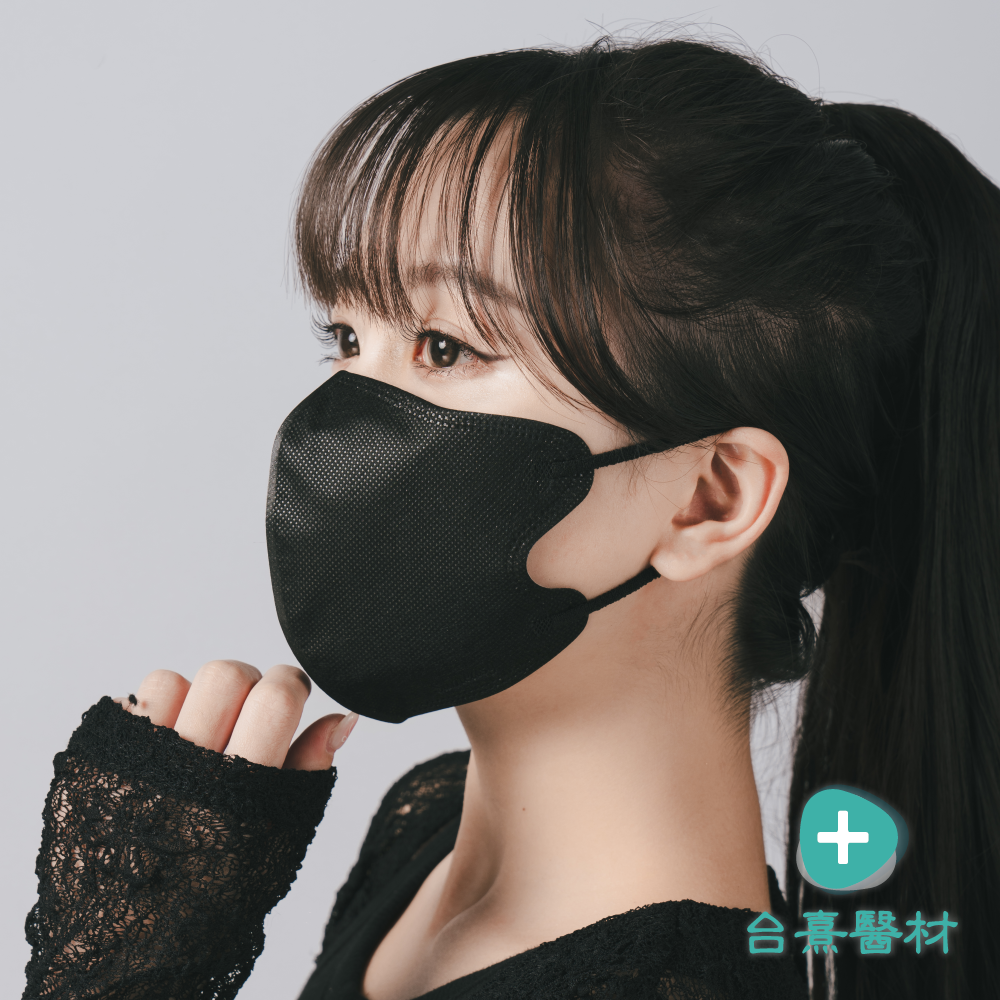 【台熹醫材】順易利立體醫用口罩 美顏款M 成人3D(30入/盒) 無鼻樑壓條 黑色口罩 藍色口罩 白色口罩 醫療口罩-細節圖6