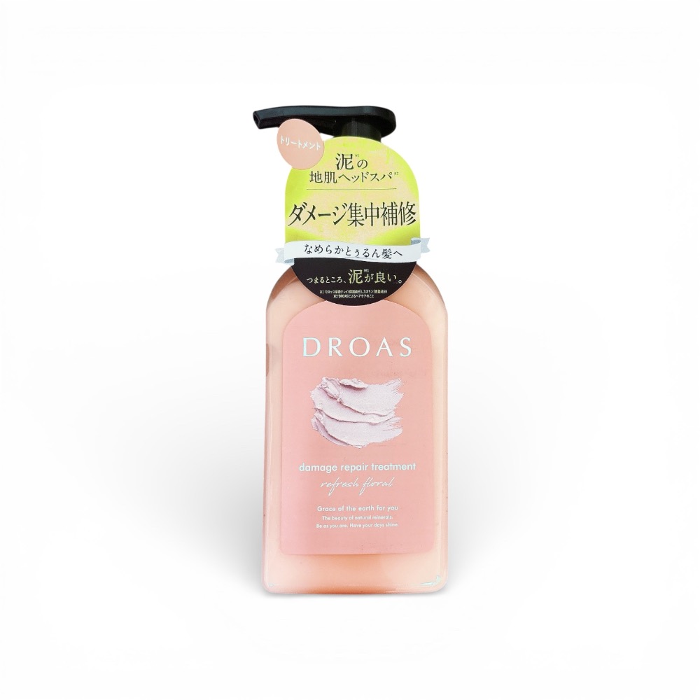 日本 DROAS 熔岩泥 絲滑潔淨護髮乳/受損修護潤髮乳400g-細節圖2