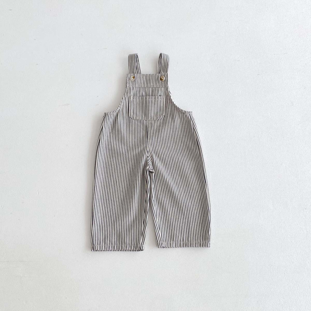 N100【預】韓系寬鬆牛仔吊帶褲 3色 (SIZE:80~130cm)-細節圖6