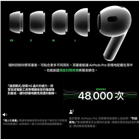 Apple AirPods Pro 2 USB-C 無線充電盒 公司貨 原廠保固 藍芽耳機-細節圖5