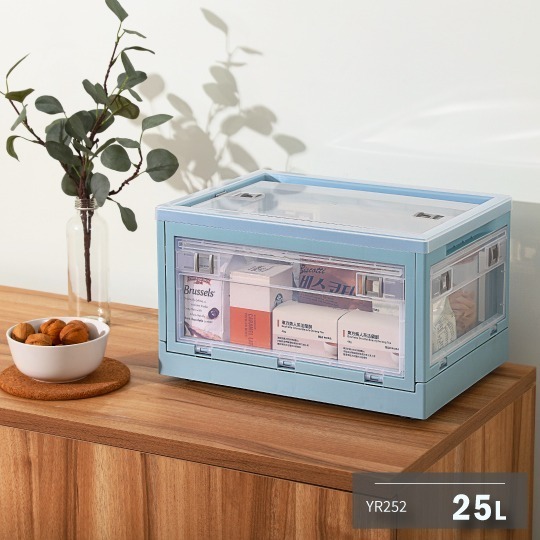 KEYWAY 聯府 經典五開式摺疊收納箱25L YR252 YR251 收納箱 五門側開箱 露營收納 | 小豆苗鋪子-規格圖5