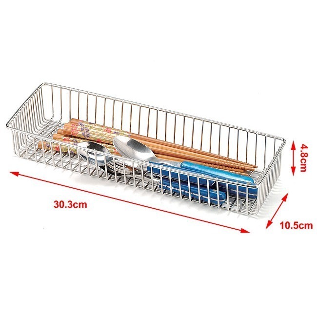 亞晨 不銹鋼烘碗機置物籃 ST3005 餐具籃 筷籃 304不銹鋼置物籃 抽屜收納 瀝水籃 | 小豆苗鋪子-細節圖2