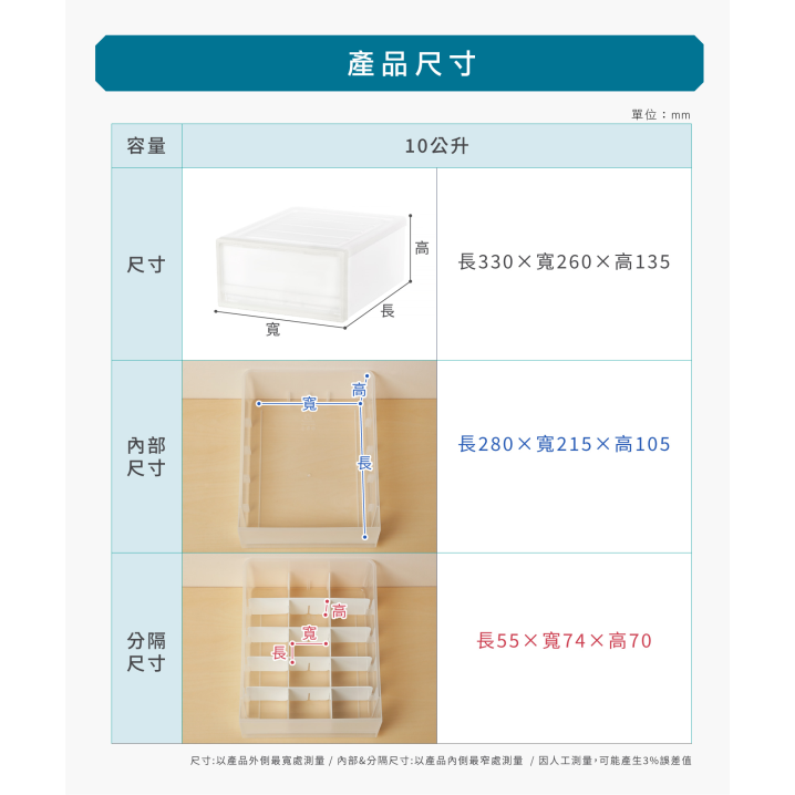小豆苗鋪子 KEYWAY 聯府 抽屜隔板整理箱 單抽 雙抽 CK31 CK32-細節圖5