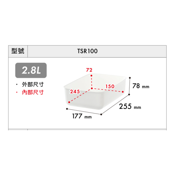 KEYWAY 聯府 無雙收納盒 1-7號 純白收納盒 衣物玩具收納 抽屜整理 可搭配蓋子 小物收納 | 小豆苗鋪子-規格圖11
