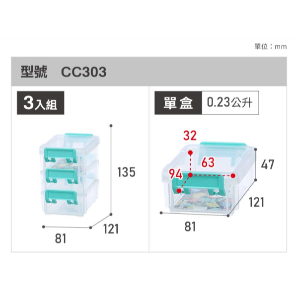 KEYWAY聯府 高點連結盒 CC104/203/303/402/502/602 零件盒 分類盒 |小豆苗鋪子-細節圖7
