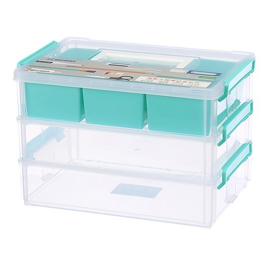 聯府KEYWAY 高點手提連結盒 CC7031/CC9031 文具收納盒 飾品置物盒 | 小豆苗鋪子-規格圖6