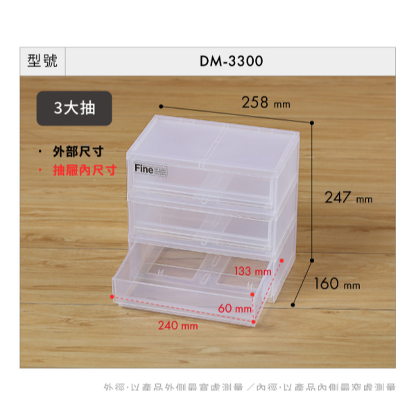 KEYWAY 聯府 MINI三層收納盒 DS3003 DM3006/3202/3300 桌上收納櫃  |小豆苗鋪子-細節圖8