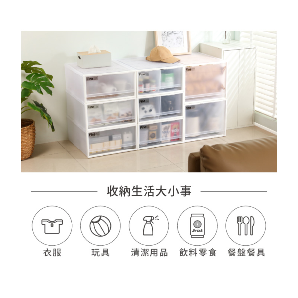 聯府 KEYWAY FINE 寬40 抽屜整理箱 CK91/CK92/CK109 單抽/雙抽 可搭配木板 | 小豆苗鋪子-細節圖3