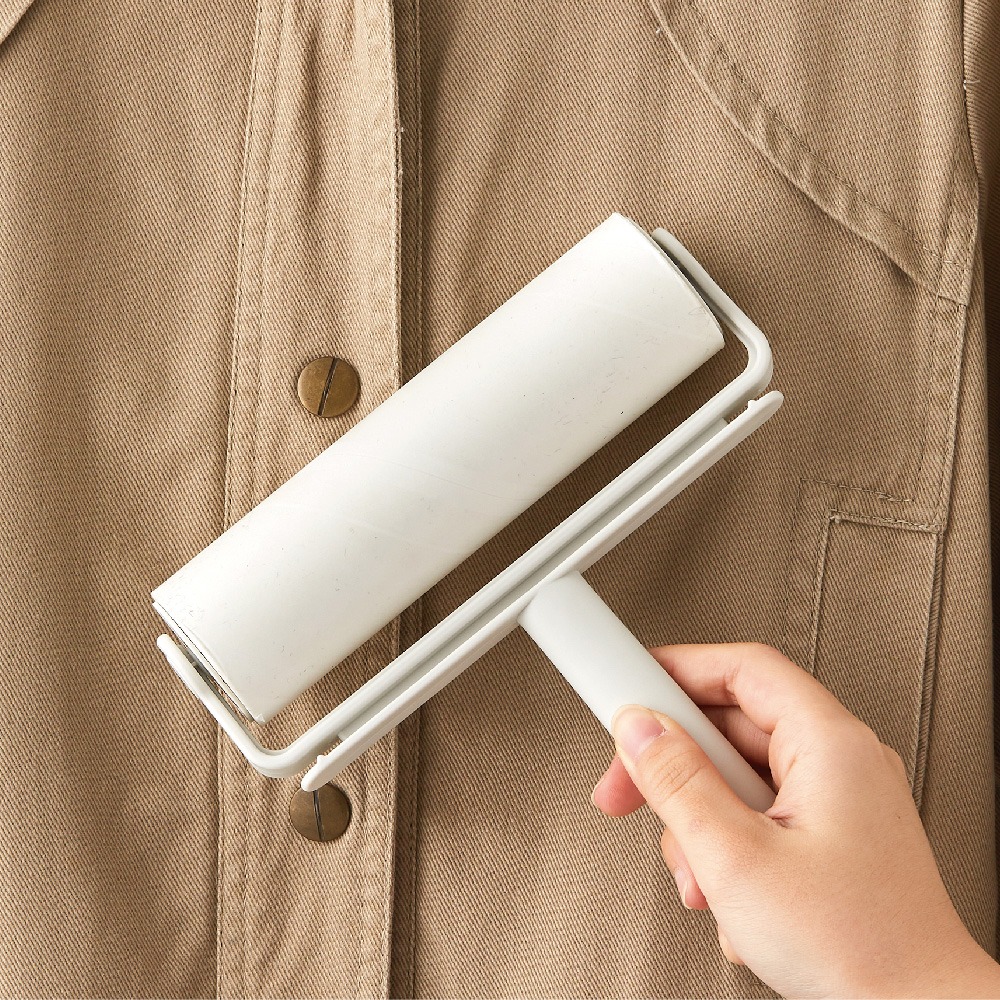 UdiLife 百研 短柄膠黏拖把超值組 C6529 短柄１入+補充膠黏紙3入 黏毛滾輪 隨手黏 掃除必備｜小豆苗鋪子-細節圖2