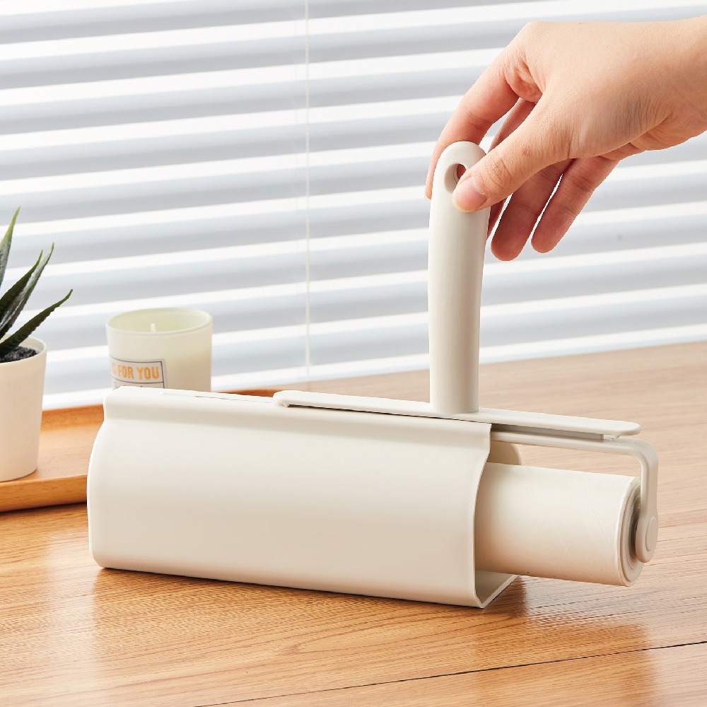 UdiLife 百研 短柄膠黏拖把超值組 C6529 短柄１入+補充膠黏紙3入 黏毛滾輪 隨手黏 掃除必備｜小豆苗鋪子-細節圖3