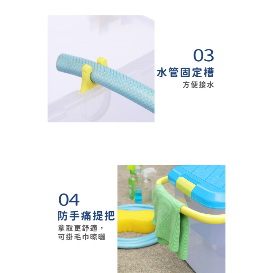 KEYWAY 聯府 到處玩手提收納箱24L RV699 露營水桶 收納箱 洗車桶 可踏式 踏凳 台灣製 | 小豆苗鋪子-細節圖7