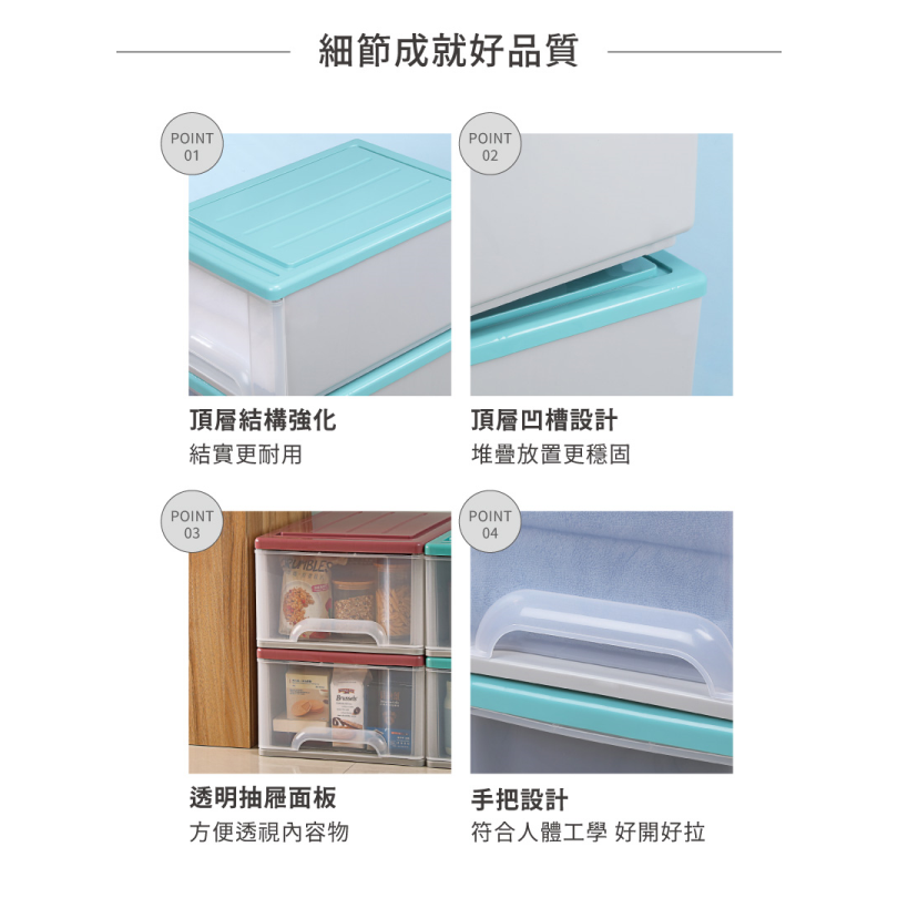 【小豆苗鋪子】聯府KEYWAY 抽屜整理箱 K097 抽屜收納 衣物收納 雜物收納-細節圖4