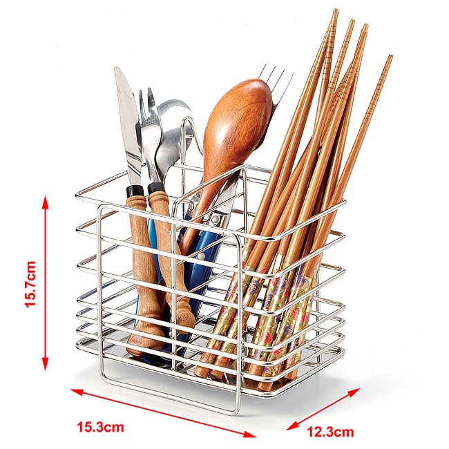 亞晨 不銹鋼筷籠置物架 ST3006 不鏽鋼筷籃 筷子籃 置筷籃 餐具收納 湯匙-細節圖2