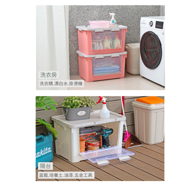 KEYWAY 聯府 布拉格前取式整理箱 KP70 KP701 KP702 KP703 收納箱 衣物收納 台灣製 |小豆苗-細節圖3