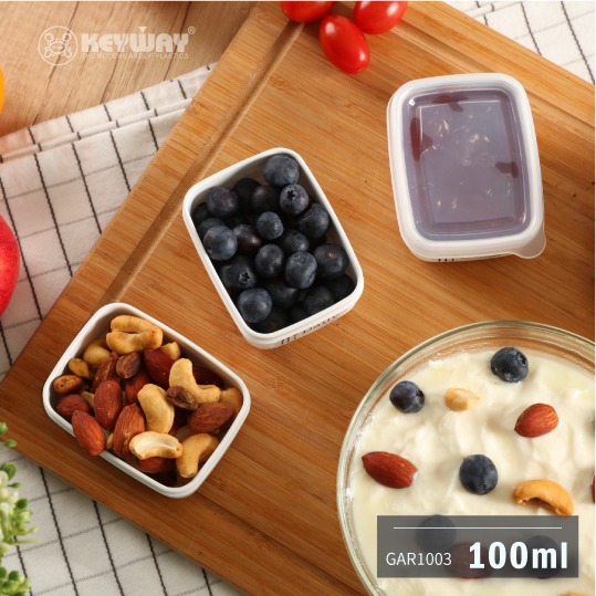 KEYWAY 聯府 每日長型保鮮盒 100ml GAR1003 一組3入 白色系 備料盒 保鮮盒 可超取-細節圖2