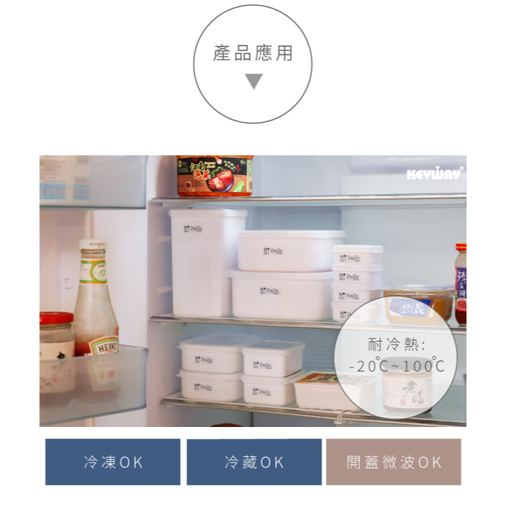 KEYWAY 聯府 每日長型保鮮盒 100ml GAR1003 一組3入 白色系 備料盒 保鮮盒 可超取-細節圖7