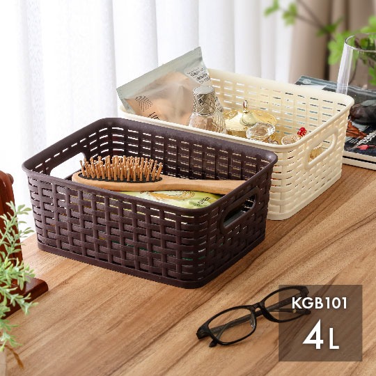 KEYWAY 聯府 藤藝桌上收納籃 KGB100 KGB101 KGB102 KGB103 KGB104 台灣製-細節圖6