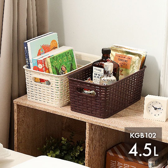 KEYWAY 聯府 藤藝桌上收納籃 KGB100 KGB101 KGB102 KGB103 KGB104 台灣製-細節圖7