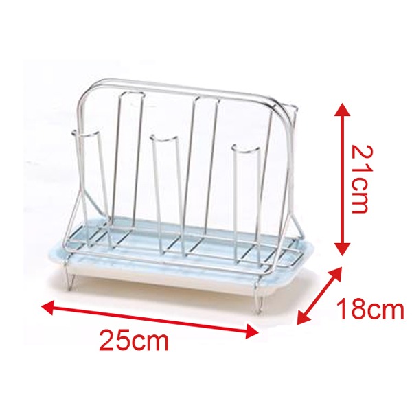 亞晨 皇家拿鐵不銹鋼6入杯架附滴水盤 ST3002-細節圖3