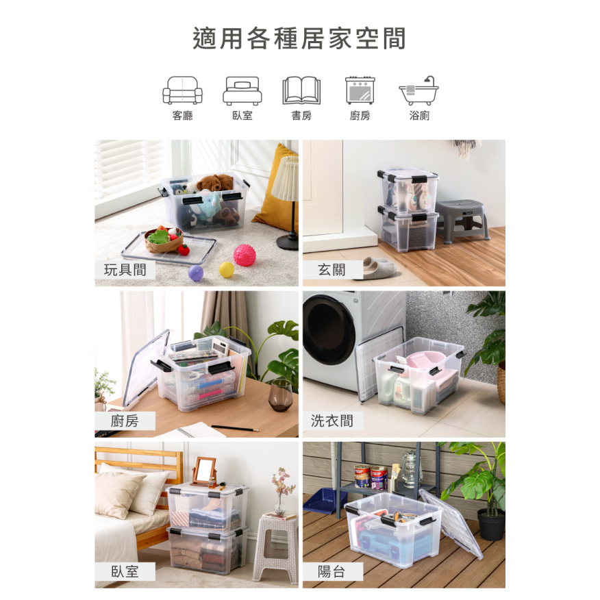 KEYWAY聯府FINE防潮整理箱KT10.20.35.55/蓋內密封條台灣製-細節圖3