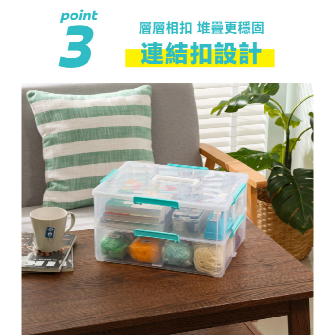 KEYWAY聯府11號高點手提盒CC11100工具箱/收納盒/分類整理/透明/可超取-細節圖5