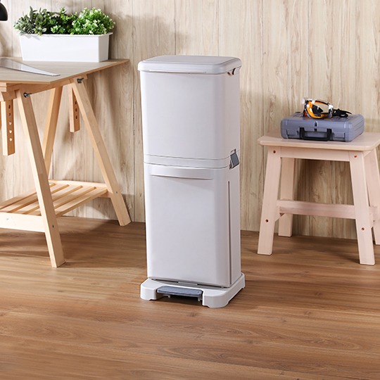 KEYWAY聯府PW40 台北四分類垃圾桶/台灣製/資源回收分類上下20L/-細節圖2