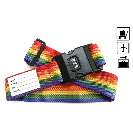 彩虹旅行箱密碼束帶出國解封必買辨識度極高2入超取店到店-細節圖2