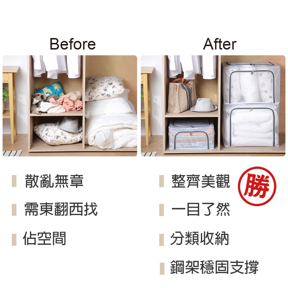 儲藏氏透明雙開收納箱可折疊80L&66L&24L-細節圖5