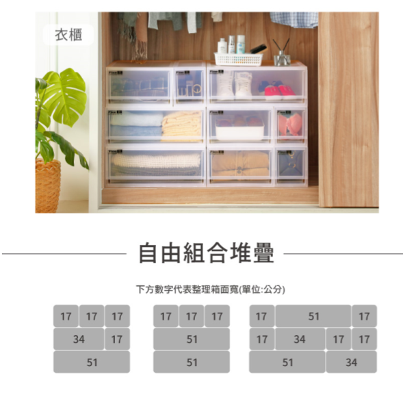 聯府KEYWAY FINE 抽屜式整理箱 無印LF1701 LF3401 LF5101 MLF01-細節圖3