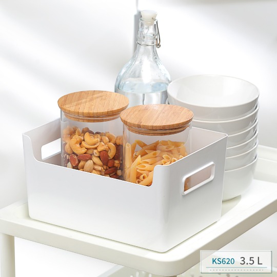 KEYWAY 聯府來可PET開放式收納置物盒 KS610 KS620 KS640 無印純白-規格圖8