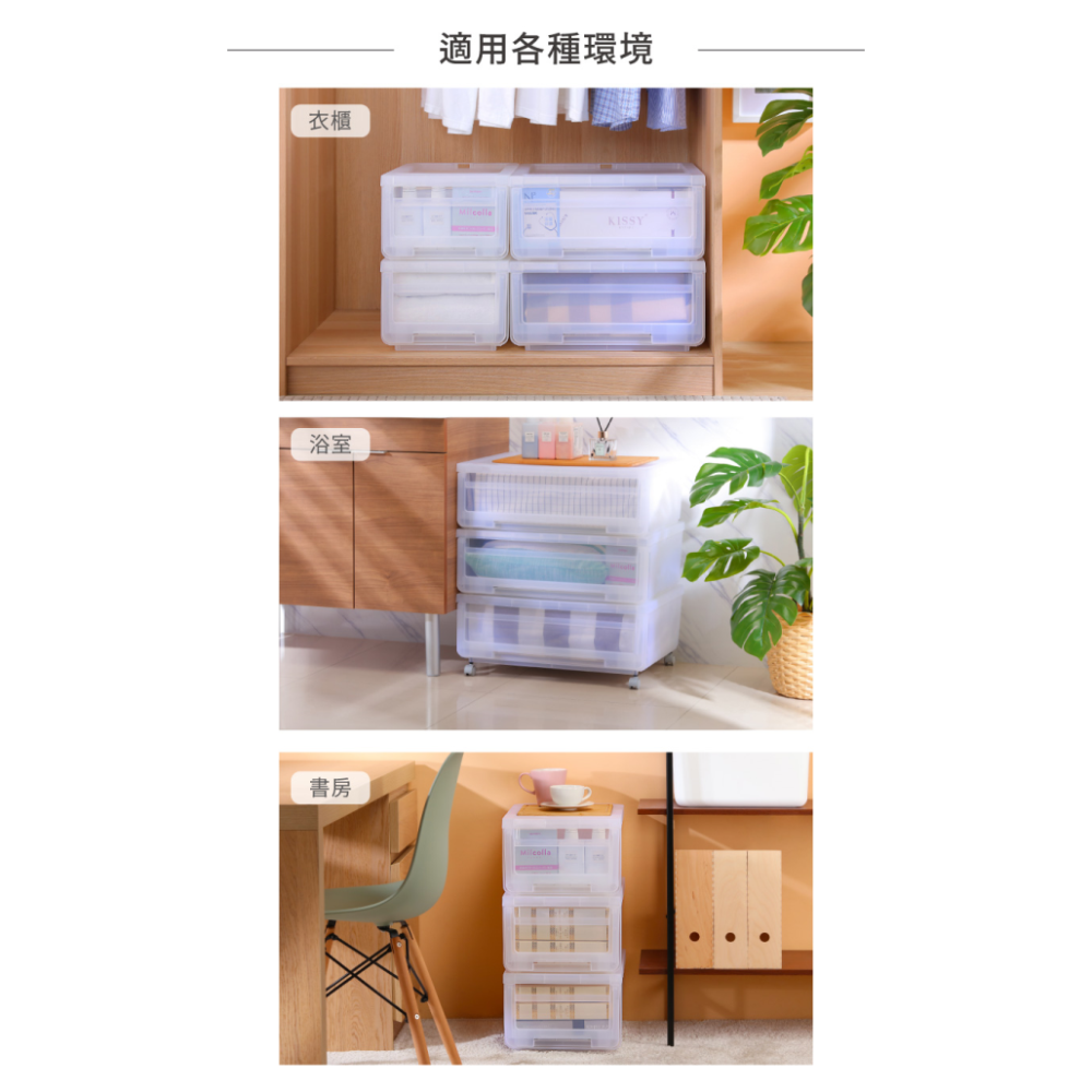 聯府KEYWAY Best透明抽屜整理箱 無印 簡約 LG300 LG450 LG600-細節圖3