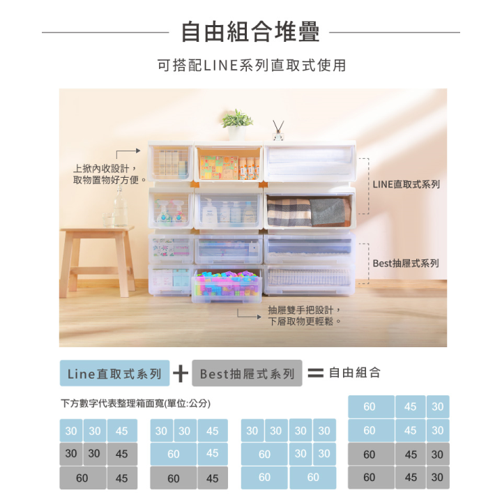 聯府KEYWAY Best透明抽屜整理箱 無印 簡約 LG300 LG450 LG600-細節圖4