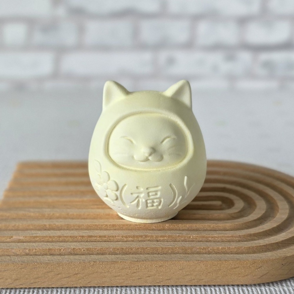 貓魚手作｜5色 貓達摩擴香石 附小貓掌 萌萌福氣貓 貓擴香石 石膏擺件 擴香石膏 香薰石膏 送禮 招財小物-規格圖5