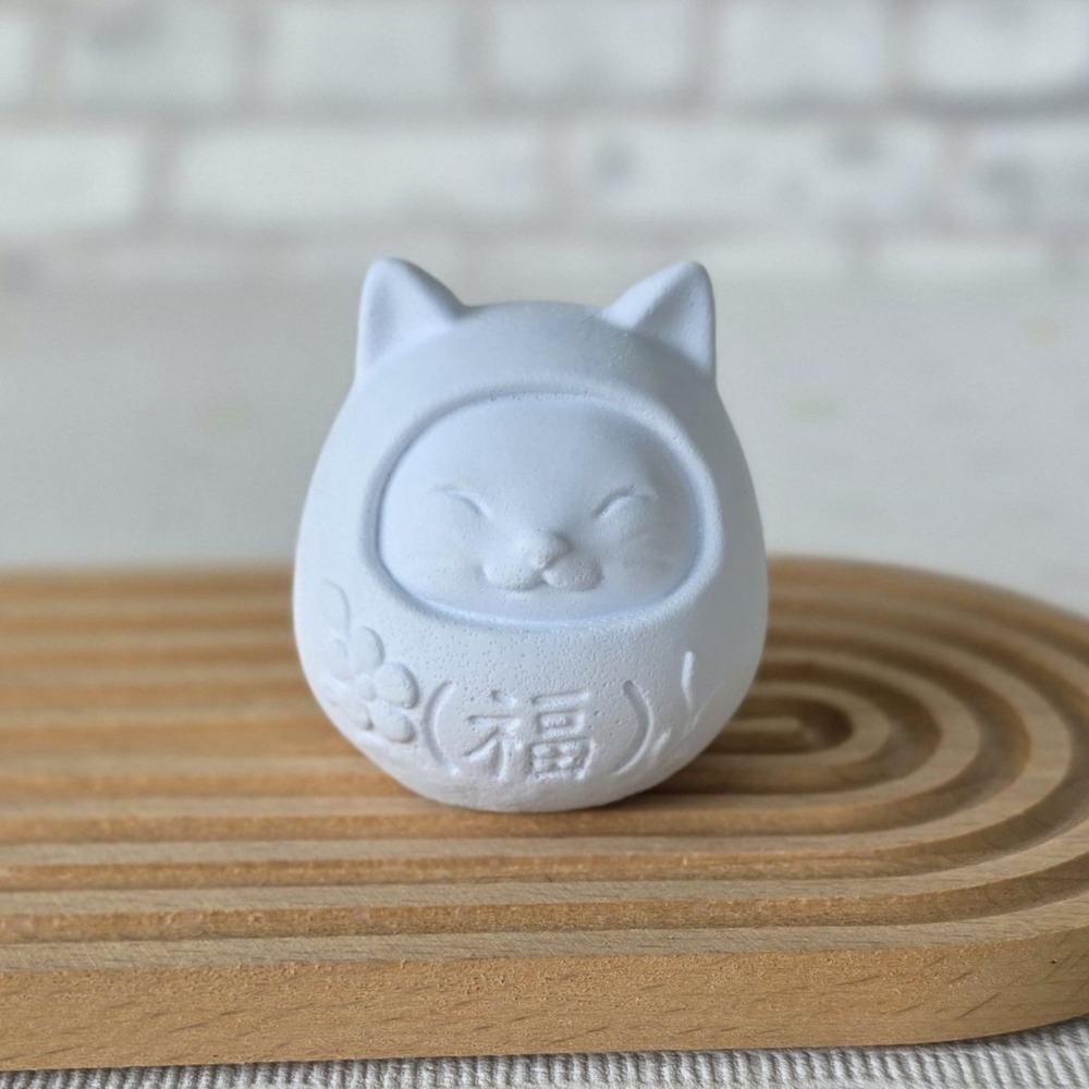 貓魚手作｜5色 貓達摩擴香石 附小貓掌 萌萌福氣貓 貓擴香石 石膏擺件 擴香石膏 香薰石膏 送禮 招財小物-規格圖5