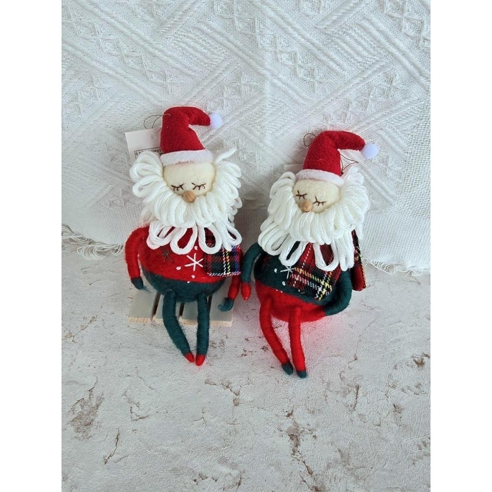 貓魚手作|聖誕老人 雪人 聖誕毛氈吊飾 日本雜貨Green house 聖誕節 可愛擺件 手腳可動-細節圖2