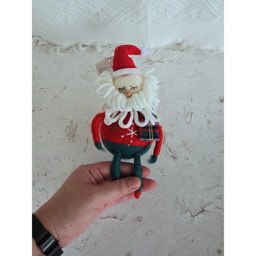 貓魚手作|聖誕老人 雪人 聖誕毛氈吊飾 日本雜貨Green house 聖誕節 可愛擺件 手腳可動-細節圖4