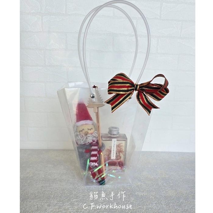 貓魚手作｜限量 聖誕擴香瓶禮盒 擴香瓶提袋 送禮首選 交換禮物 聖誕老人娃娃 北極熊 聖誕松鼠 擴香石 附小卡 LED燈-細節圖6