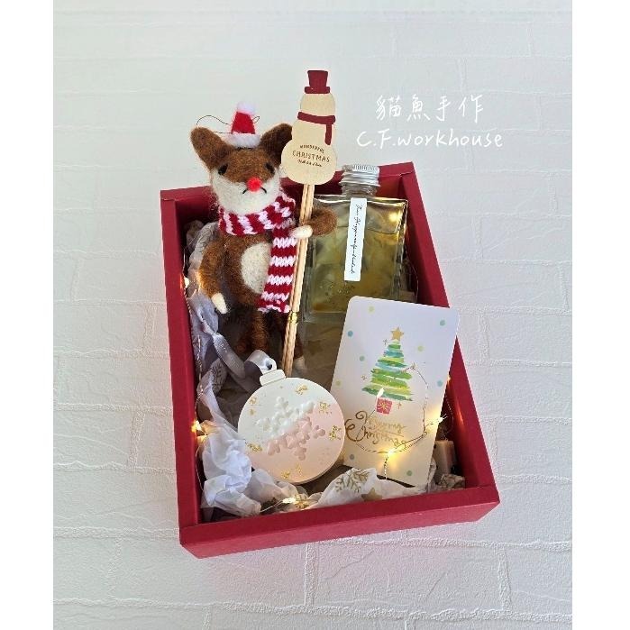 貓魚手作｜限量 聖誕擴香瓶禮盒 擴香瓶提袋 送禮首選 交換禮物 聖誕老人娃娃 北極熊 聖誕松鼠 擴香石 附小卡 LED燈-細節圖7