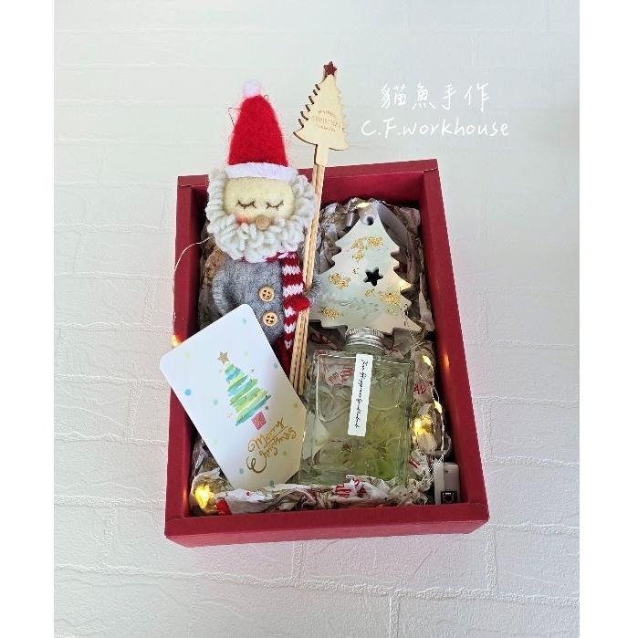 貓魚手作｜限量 聖誕擴香瓶禮盒 擴香瓶提袋 送禮首選 交換禮物 聖誕老人娃娃 北極熊 聖誕松鼠 擴香石 附小卡 LED燈-細節圖8