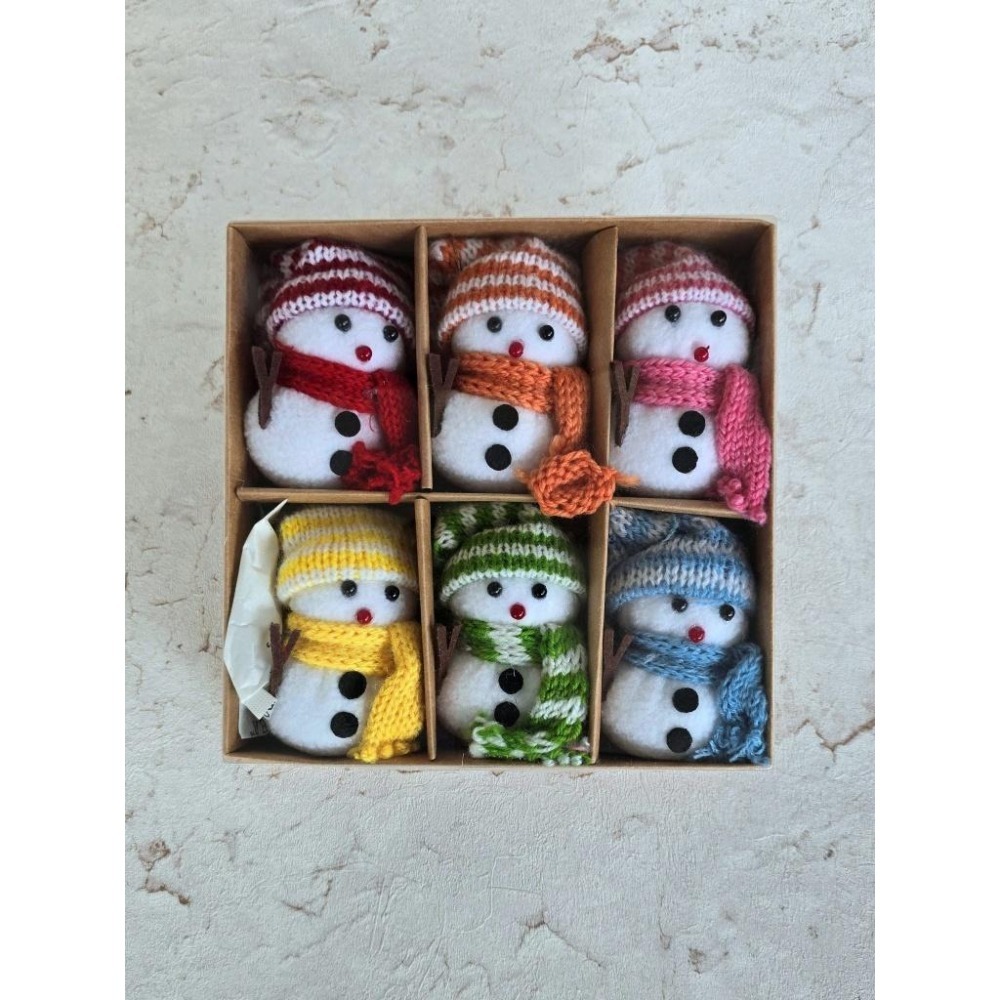 貓魚手作｜6色 雪人毛氈吊飾 日本雜貨Green house 聖誕節商品 可愛擺件-細節圖4