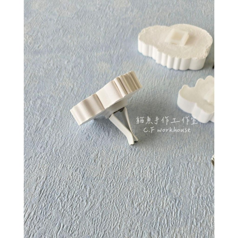 貓魚手作｜多款擴香石 DIY上色 描線擴香石 造型石膏 彩繪白胚 白色石膏 素胚 白模 車用出風口夾 手作材料 半成品-細節圖5