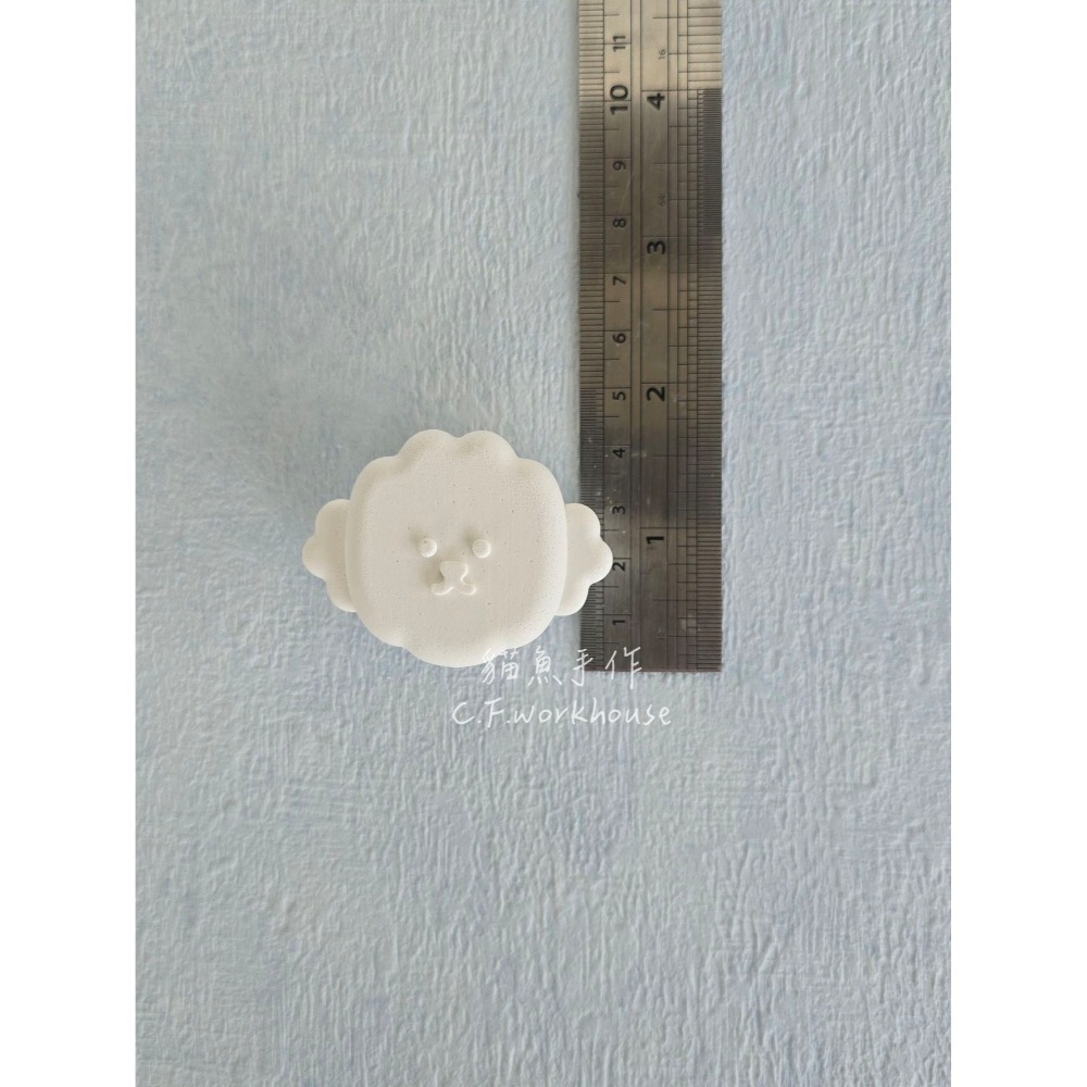貓魚手作｜多款擴香石 DIY上色 描線擴香石 造型石膏 彩繪白胚 白色石膏 素胚 白模 車用出風口夾 手作材料 半成品-規格圖6