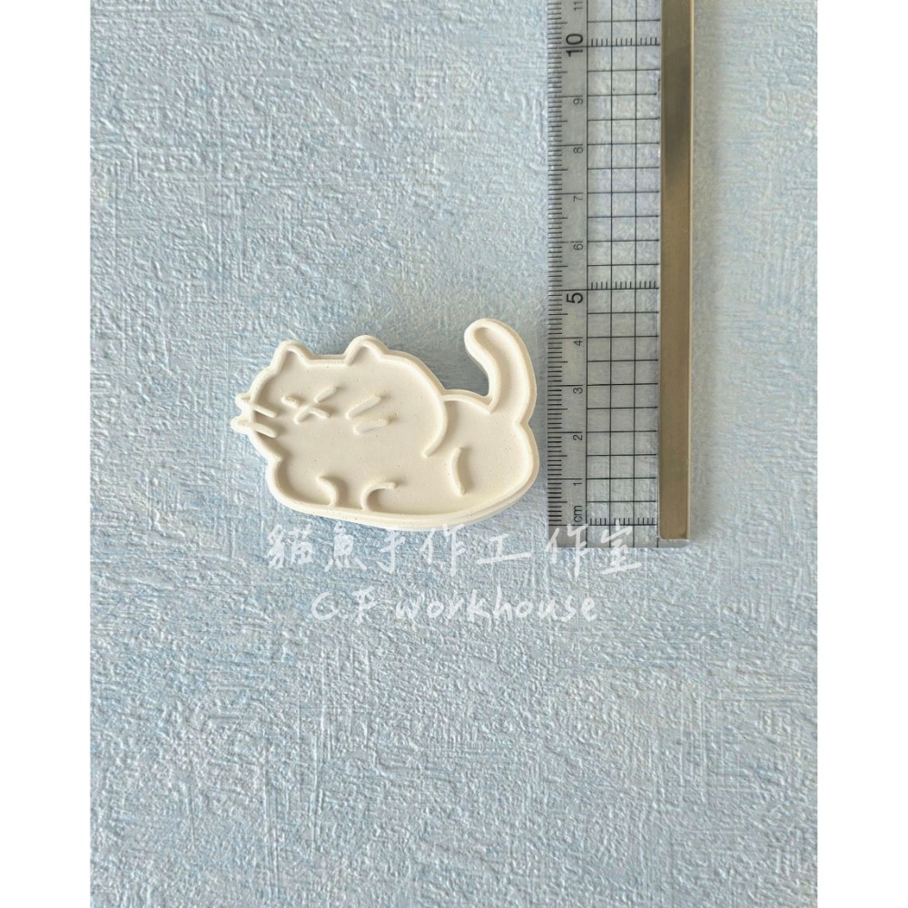 貓魚手作｜多款擴香石 DIY上色 描線擴香石 造型石膏 彩繪白胚 白色石膏 素胚 白模 車用出風口夾 手作材料 半成品-規格圖6